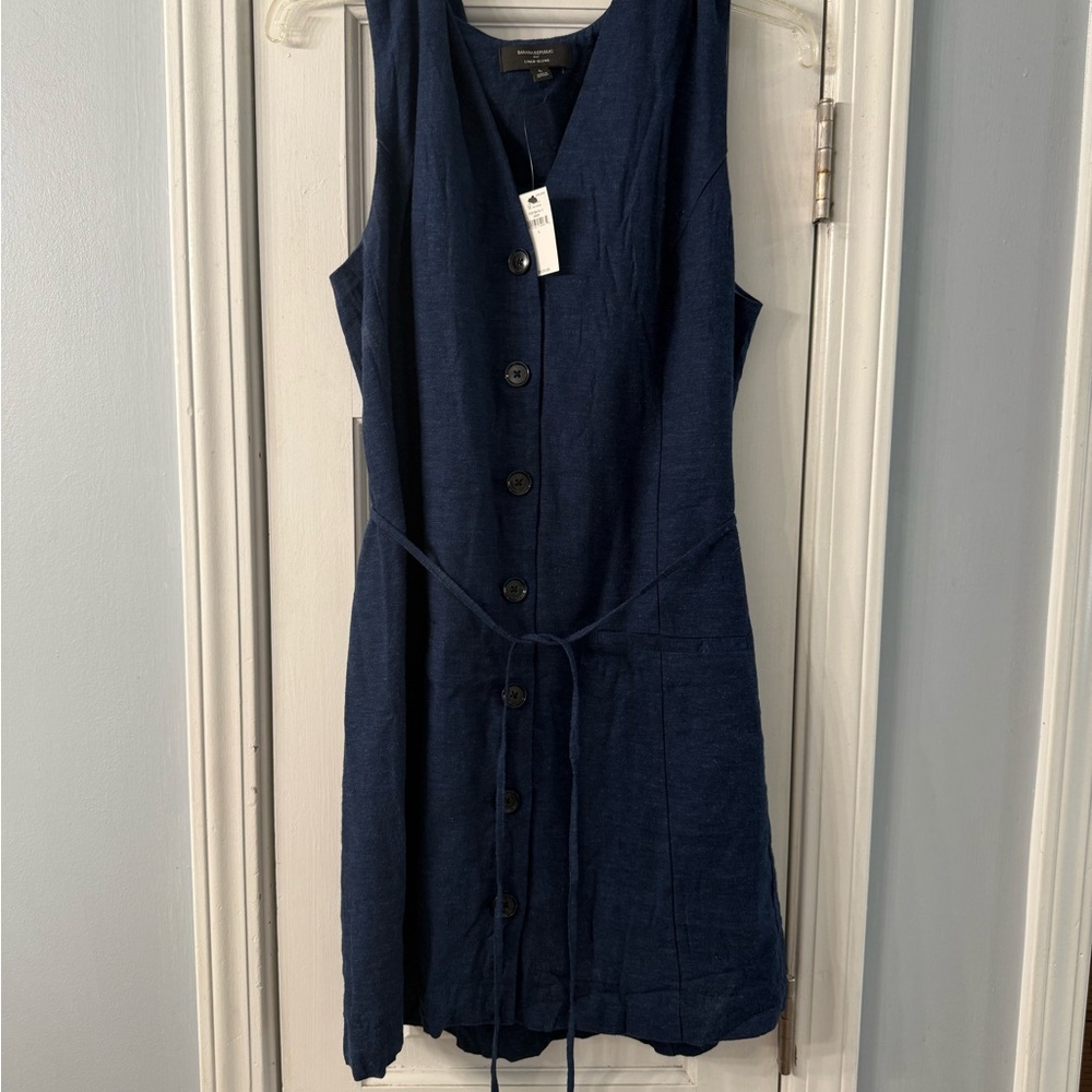 Banana Republic Navy Vest Waistcoat Mini Dress